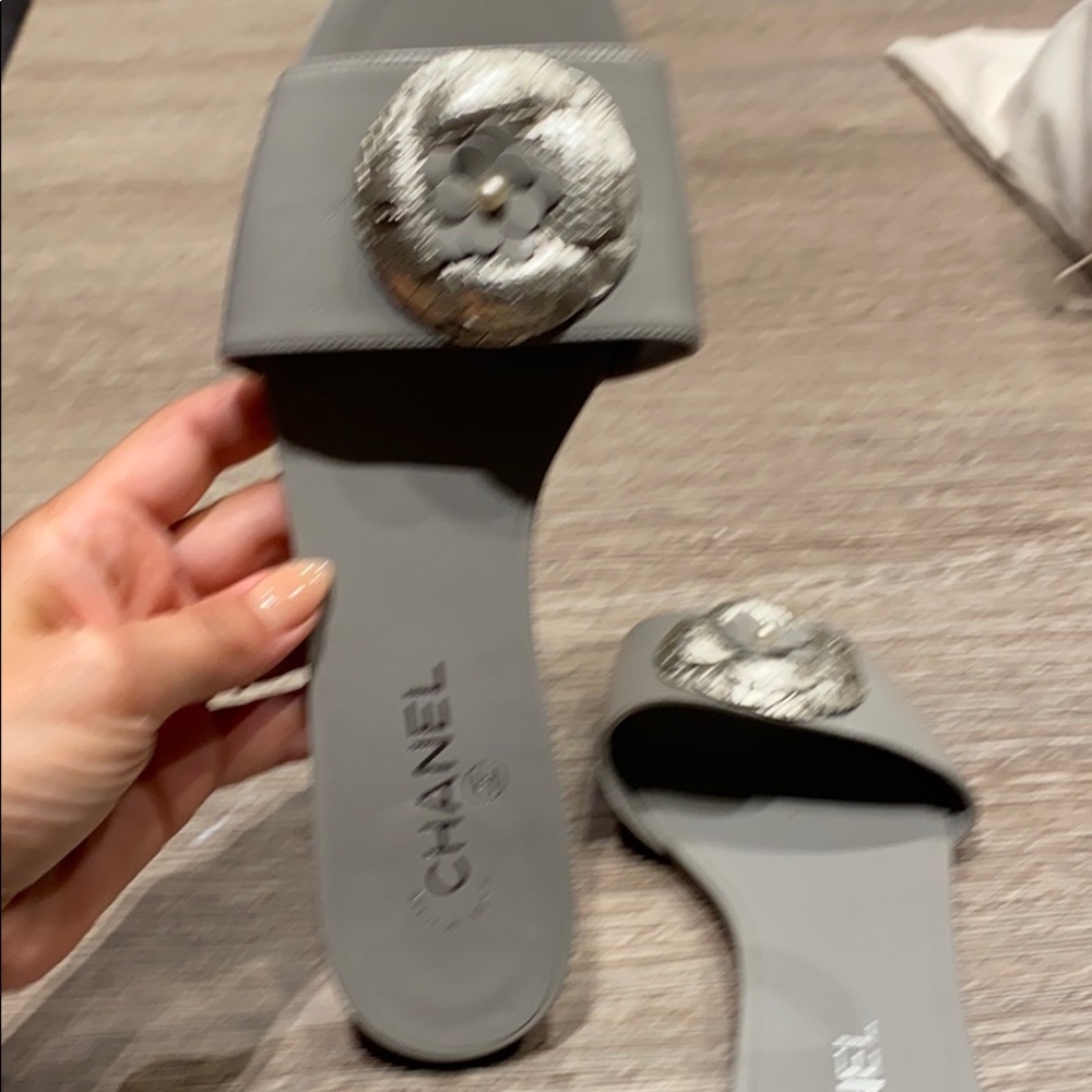 Chanel size 41.5 flower sandals
